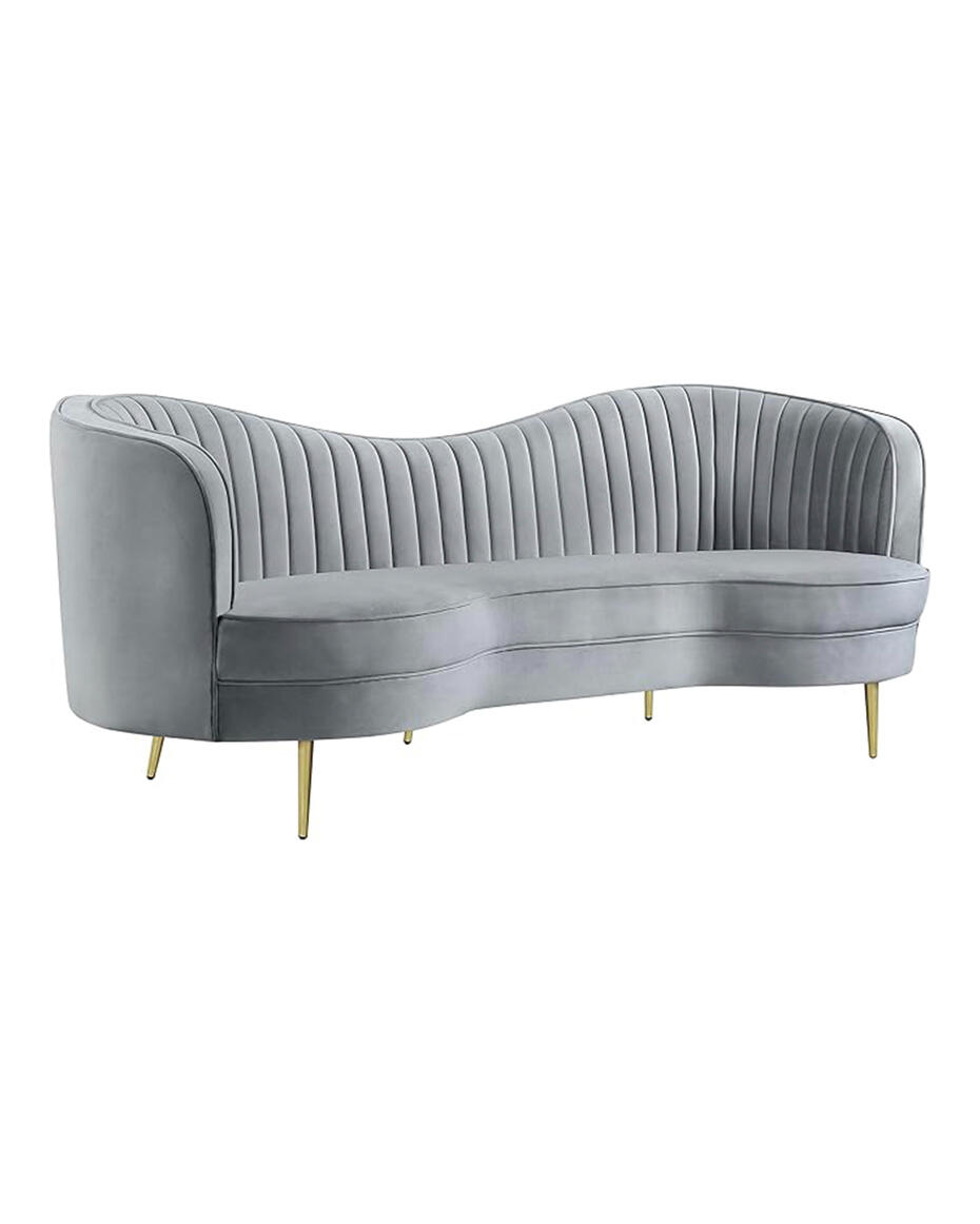 French Riviera-Inspired Curved Sofa